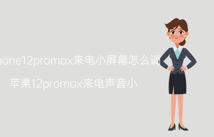 iphone12promax来电小屏幕怎么调 苹果12promax来电声音小？